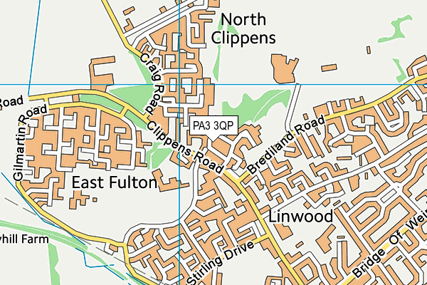PA3 3QP map - OS VectorMap District (Ordnance Survey) PA3 3QP map - OS VectorMap District (Ordnance Survey)