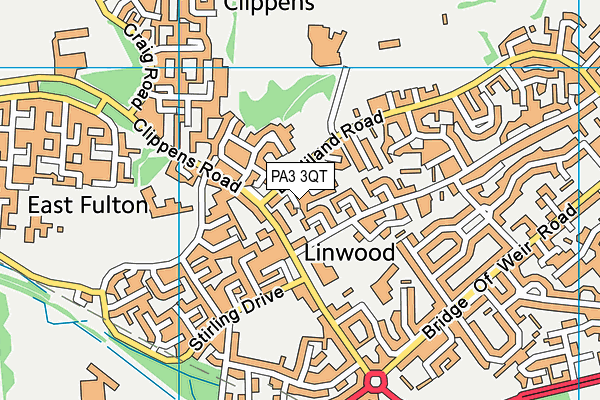 PA3 3QT map - OS VectorMap District (Ordnance Survey) PA3 3QT map - OS VectorMap District (Ordnance Survey)