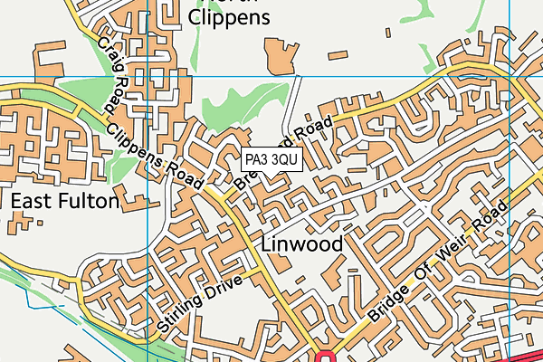 PA3 3QU map - OS VectorMap District (Ordnance Survey) PA3 3QU map - OS VectorMap District (Ordnance Survey)