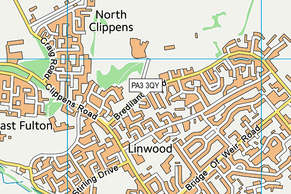 PA3 3QY map - OS VectorMap District (Ordnance Survey) PA3 3QY map - OS VectorMap District (Ordnance Survey)