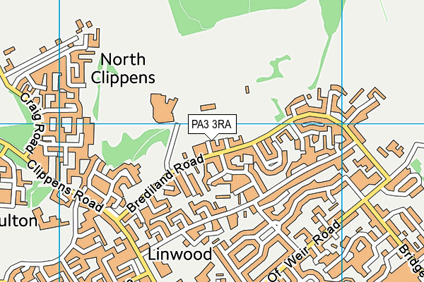 PA3 3RA map - OS VectorMap District (Ordnance Survey) PA3 3RA map - OS VectorMap District (Ordnance Survey)