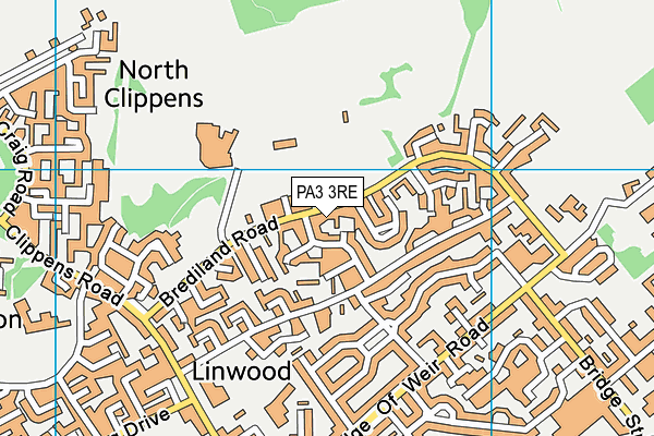 PA3 3RE map - OS VectorMap District (Ordnance Survey) PA3 3RE map - OS VectorMap District (Ordnance Survey)