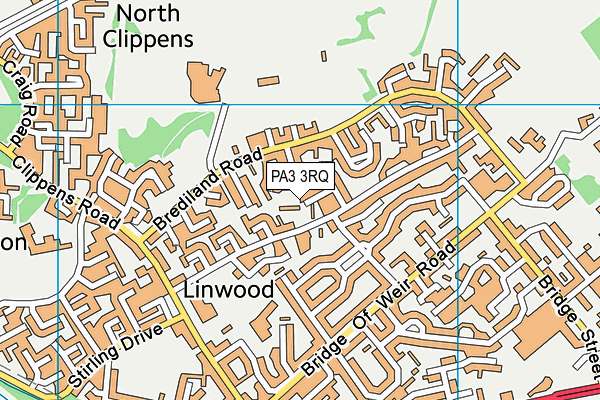 PA3 3RQ map - OS VectorMap District (Ordnance Survey)
