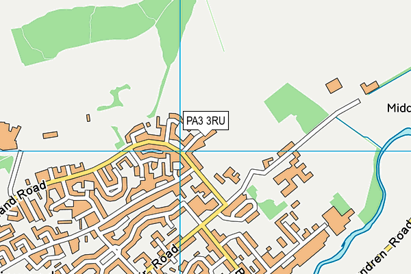 PA3 3RU map - OS VectorMap District (Ordnance Survey) PA3 3RU map - OS VectorMap District (Ordnance Survey)