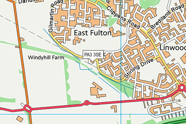 PA3 3SE map - OS VectorMap District (Ordnance Survey) PA3 3SE map - OS VectorMap District (Ordnance Survey)