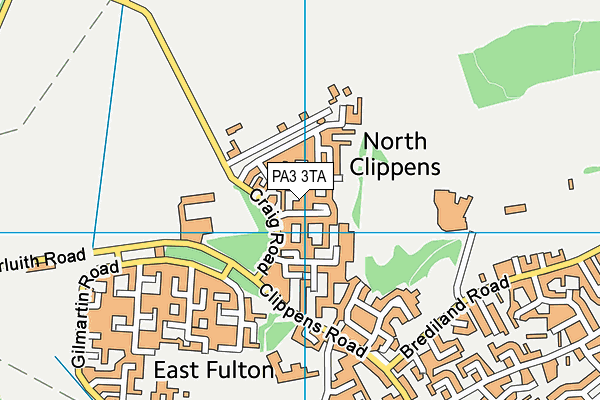 PA3 3TA map - OS VectorMap District (Ordnance Survey) PA3 3TA map - OS VectorMap District (Ordnance Survey)