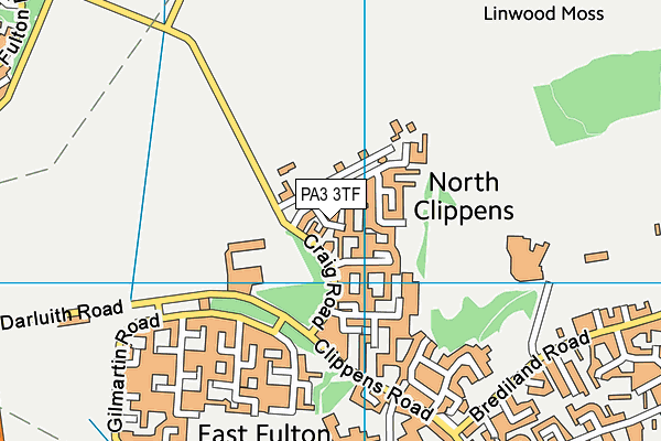 PA3 3TF map - OS VectorMap District (Ordnance Survey) PA3 3TF map - OS VectorMap District (Ordnance Survey)