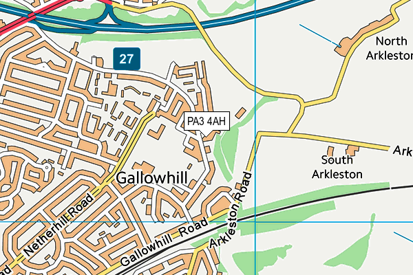 PA3 4AH map - OS VectorMap District (Ordnance Survey) PA3 4AH map - OS VectorMap District (Ordnance Survey)