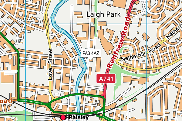 PA3 4AZ map - OS VectorMap District (Ordnance Survey) PA3 4AZ map - OS VectorMap District (Ordnance Survey)