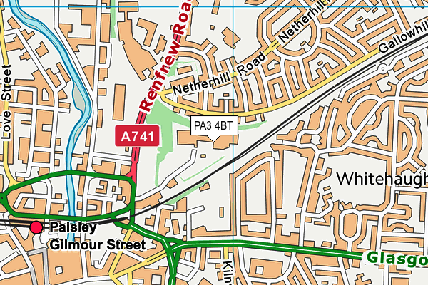PA3 4BT map - OS VectorMap District (Ordnance Survey) PA3 4BT map - OS VectorMap District (Ordnance Survey)