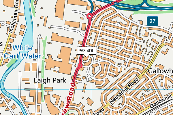 PA3 4DL map - OS VectorMap District (Ordnance Survey)