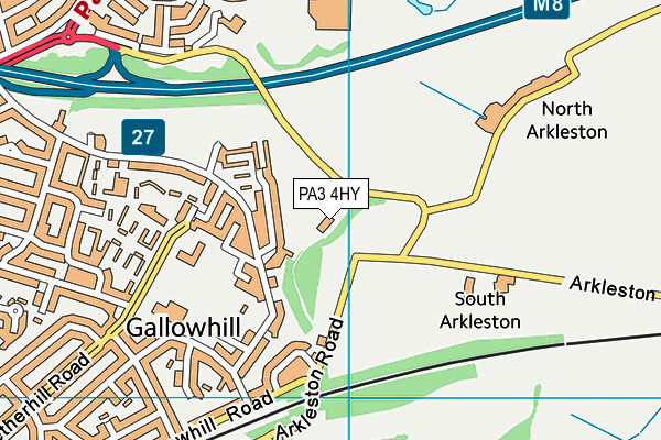 PA3 4HY map - OS VectorMap District (Ordnance Survey) PA3 4HY map - OS VectorMap District (Ordnance Survey)