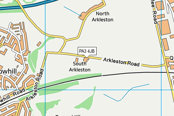 PA3 4JB map - OS VectorMap District (Ordnance Survey) PA3 4JB map - OS VectorMap District (Ordnance Survey)
