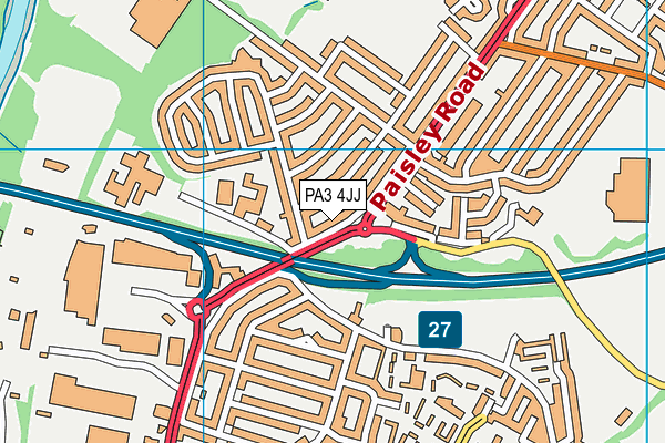PA3 4JJ map - OS VectorMap District (Ordnance Survey) PA3 4JJ map - OS VectorMap District (Ordnance Survey)