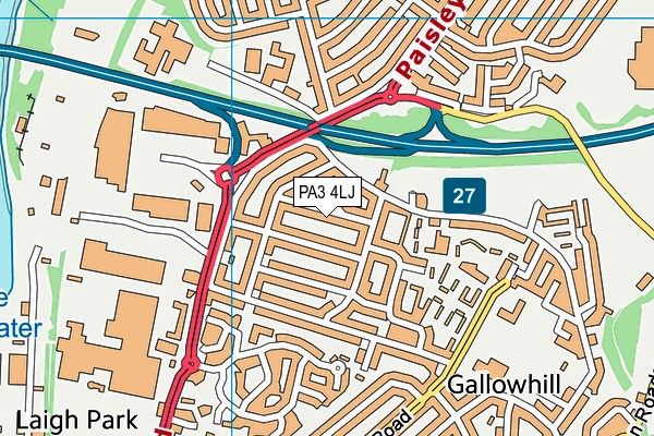 PA3 4LJ map - OS VectorMap District (Ordnance Survey) PA3 4LJ map - OS VectorMap District (Ordnance Survey)