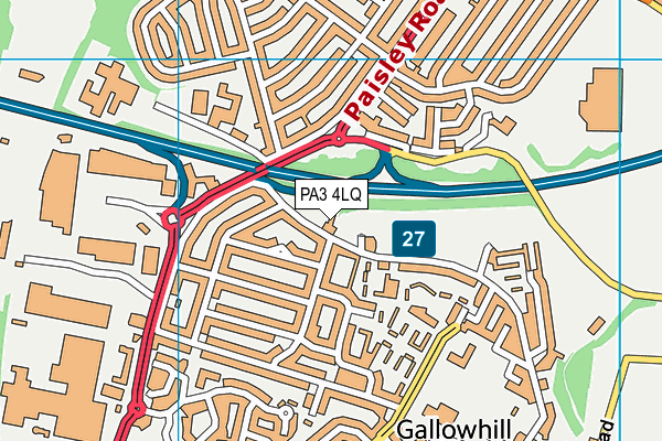 PA3 4LQ map - OS VectorMap District (Ordnance Survey) PA3 4LQ map - OS VectorMap District (Ordnance Survey)