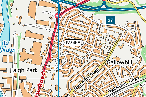 PA3 4NE map - OS VectorMap District (Ordnance Survey) PA3 4NE map - OS VectorMap District (Ordnance Survey)