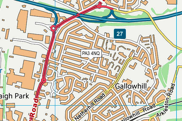 PA3 4NQ map - OS VectorMap District (Ordnance Survey) PA3 4NQ map - OS VectorMap District (Ordnance Survey)