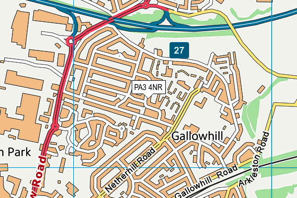 PA3 4NR map - OS VectorMap District (Ordnance Survey)