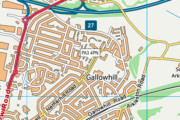 PA3 4PN map - OS VectorMap District (Ordnance Survey) PA3 4PN map - OS VectorMap District (Ordnance Survey)