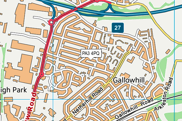 PA3 4PQ map - OS VectorMap District (Ordnance Survey) PA3 4PQ map - OS VectorMap District (Ordnance Survey)