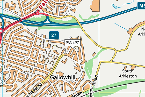 PA3 4PZ map - OS VectorMap District (Ordnance Survey) PA3 4PZ map - OS VectorMap District (Ordnance Survey)