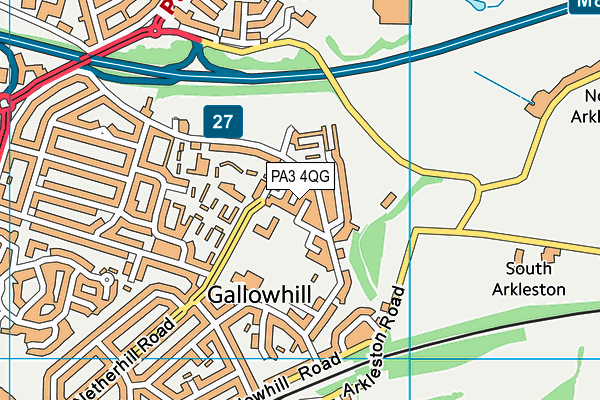 PA3 4QG map - OS VectorMap District (Ordnance Survey)
