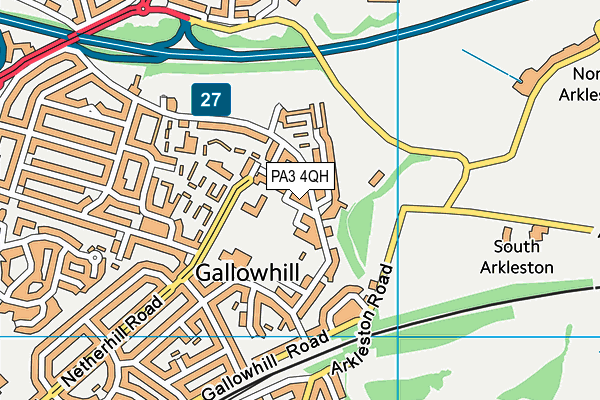 PA3 4QH map - OS VectorMap District (Ordnance Survey)