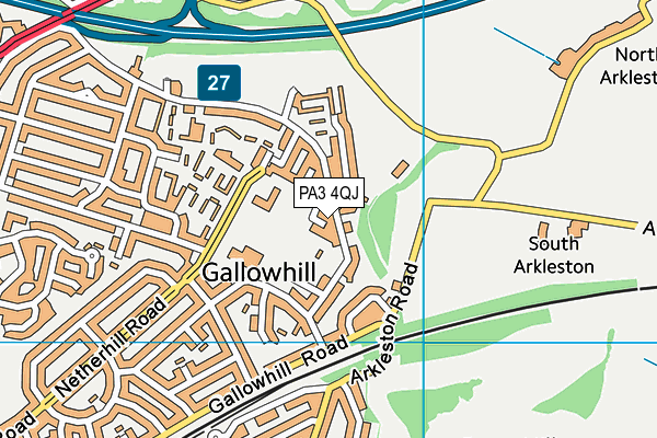 PA3 4QJ map - OS VectorMap District (Ordnance Survey) PA3 4QJ map - OS VectorMap District (Ordnance Survey)
