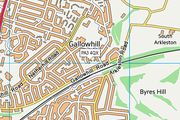 PA3 4QX map - OS VectorMap District (Ordnance Survey) PA3 4QX map - OS VectorMap District (Ordnance Survey)