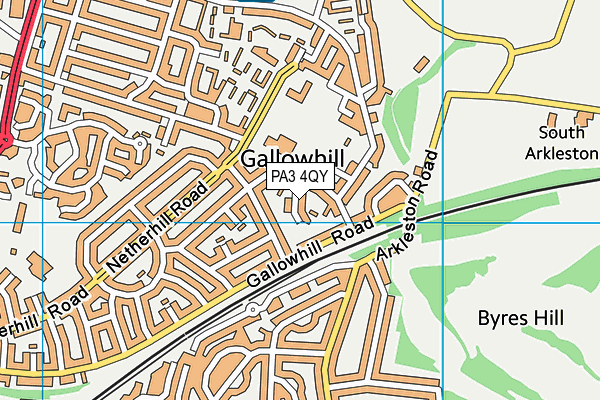 PA3 4QY map - OS VectorMap District (Ordnance Survey) PA3 4QY map - OS VectorMap District (Ordnance Survey)