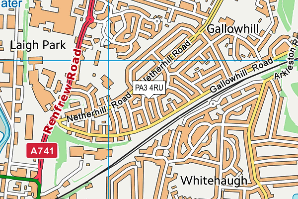 PA3 4RU map - OS VectorMap District (Ordnance Survey) PA3 4RU map - OS VectorMap District (Ordnance Survey)