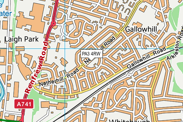 PA3 4RW map - OS VectorMap District (Ordnance Survey) PA3 4RW map - OS VectorMap District (Ordnance Survey)