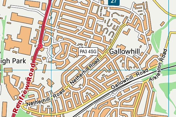 PA3 4SG map - OS VectorMap District (Ordnance Survey) PA3 4SG map - OS VectorMap District (Ordnance Survey)