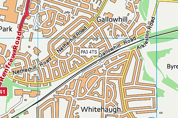 PA3 4TS map - OS VectorMap District (Ordnance Survey) PA3 4TS map - OS VectorMap District (Ordnance Survey)
