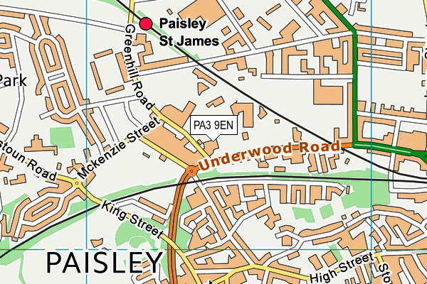 PA3 9EN map - OS VectorMap District (Ordnance Survey) PA3 9EN map - OS VectorMap District (Ordnance Survey)