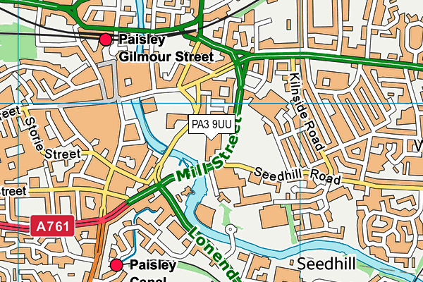 PA3 9UU map - OS VectorMap District (Ordnance Survey)