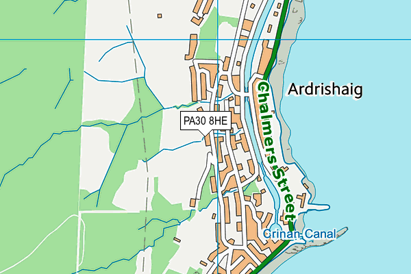 PA30 8HE map - OS VectorMap District (Ordnance Survey) PA30 8HE map - OS VectorMap District (Ordnance Survey)