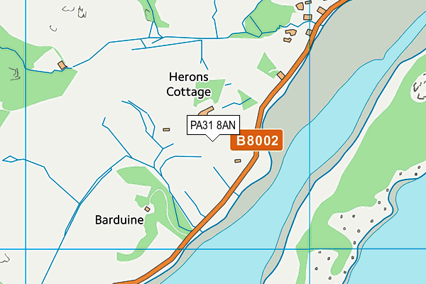 PA31 8AN map - OS VectorMap District (Ordnance Survey) PA31 8AN map - OS VectorMap District (Ordnance Survey)