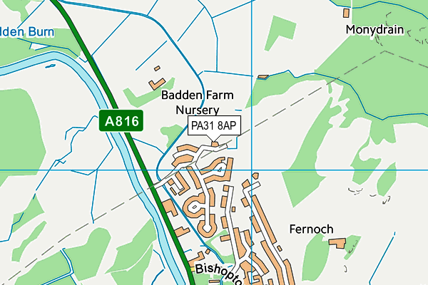 PA31 8AP map - OS VectorMap District (Ordnance Survey)