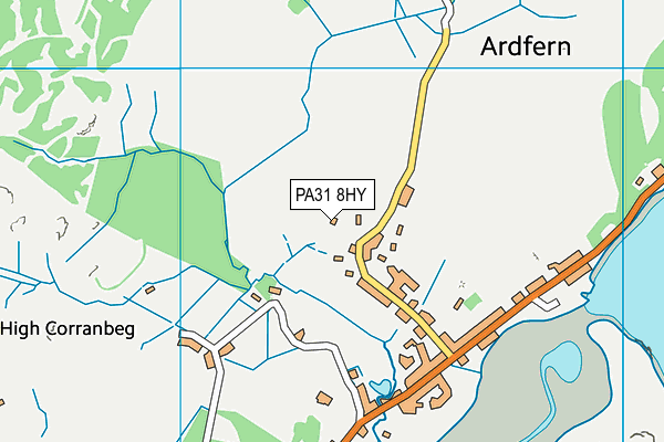 PA31 8HY map - OS VectorMap District (Ordnance Survey) PA31 8HY map - OS VectorMap District (Ordnance Survey)