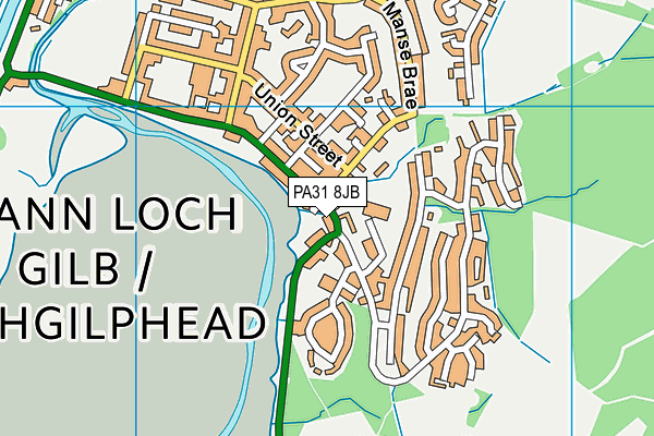 PA31 8JB map - OS VectorMap District (Ordnance Survey) PA31 8JB map - OS VectorMap District (Ordnance Survey)