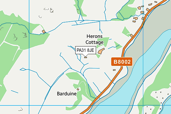 PA31 8JE map - OS VectorMap District (Ordnance Survey)