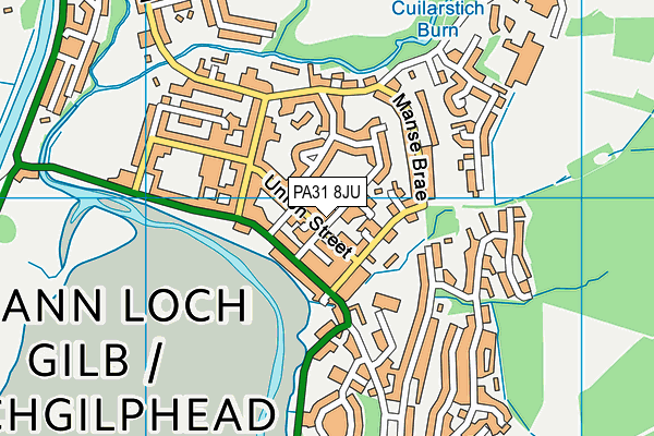 PA31 8JU map - OS VectorMap District (Ordnance Survey)