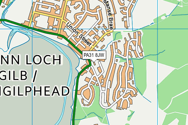 PA31 8JW map - OS VectorMap District (Ordnance Survey) PA31 8JW map - OS VectorMap District (Ordnance Survey)