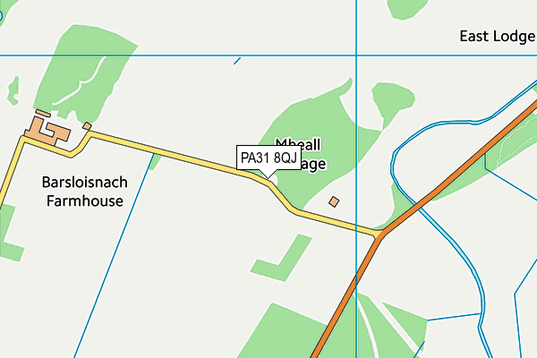 PA31 8QJ map - OS VectorMap District (Ordnance Survey) PA31 8QJ map - OS VectorMap District (Ordnance Survey)