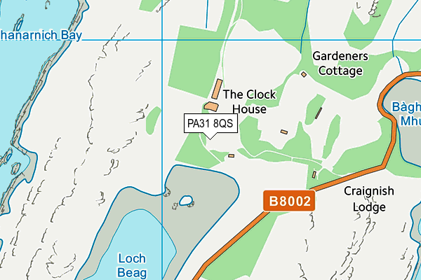 PA31 8QS map - OS VectorMap District (Ordnance Survey) PA31 8QS map - OS VectorMap District (Ordnance Survey)