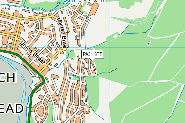PA31 8TF map - OS VectorMap District (Ordnance Survey) PA31 8TF map - OS VectorMap District (Ordnance Survey)