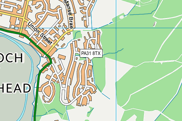 PA31 8TX map - OS VectorMap District (Ordnance Survey) PA31 8TX map - OS VectorMap District (Ordnance Survey)