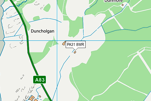 PA31 8WR map - OS VectorMap District (Ordnance Survey) PA31 8WR map - OS VectorMap District (Ordnance Survey)